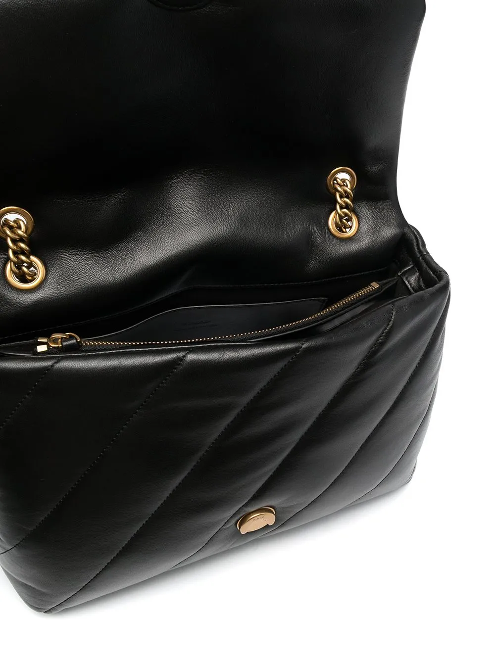 BIG LOVE BAG PUFF MAXI QUILT — black gold — фото 4