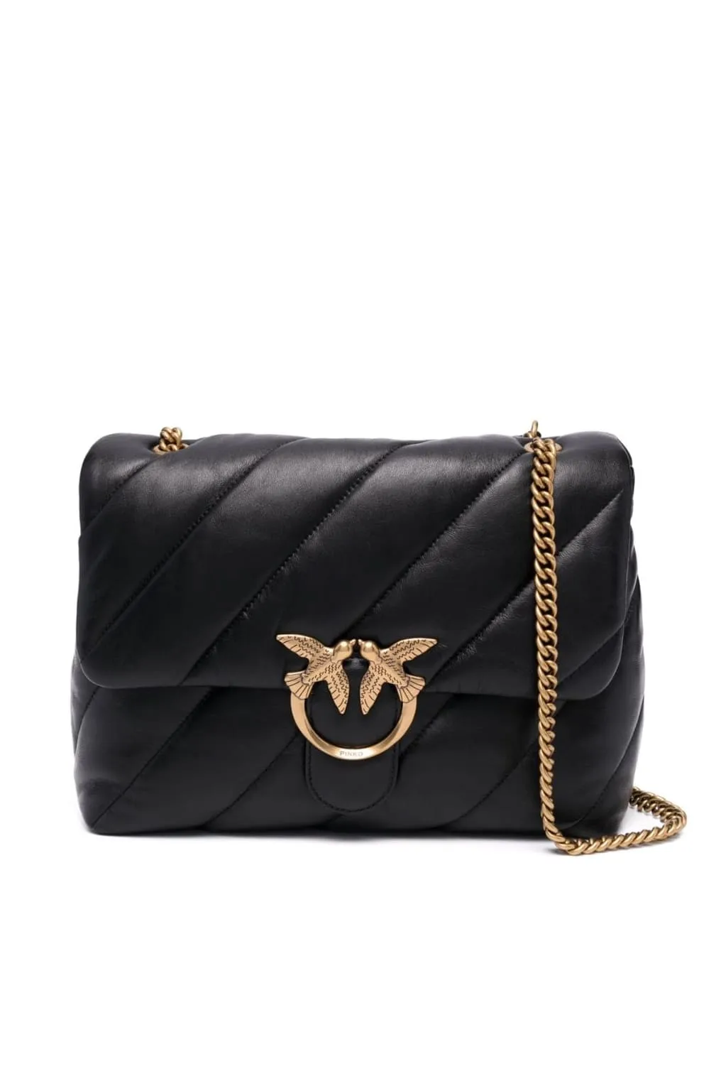 BIG LOVE BAG PUFF MAXI QUILT — black gold