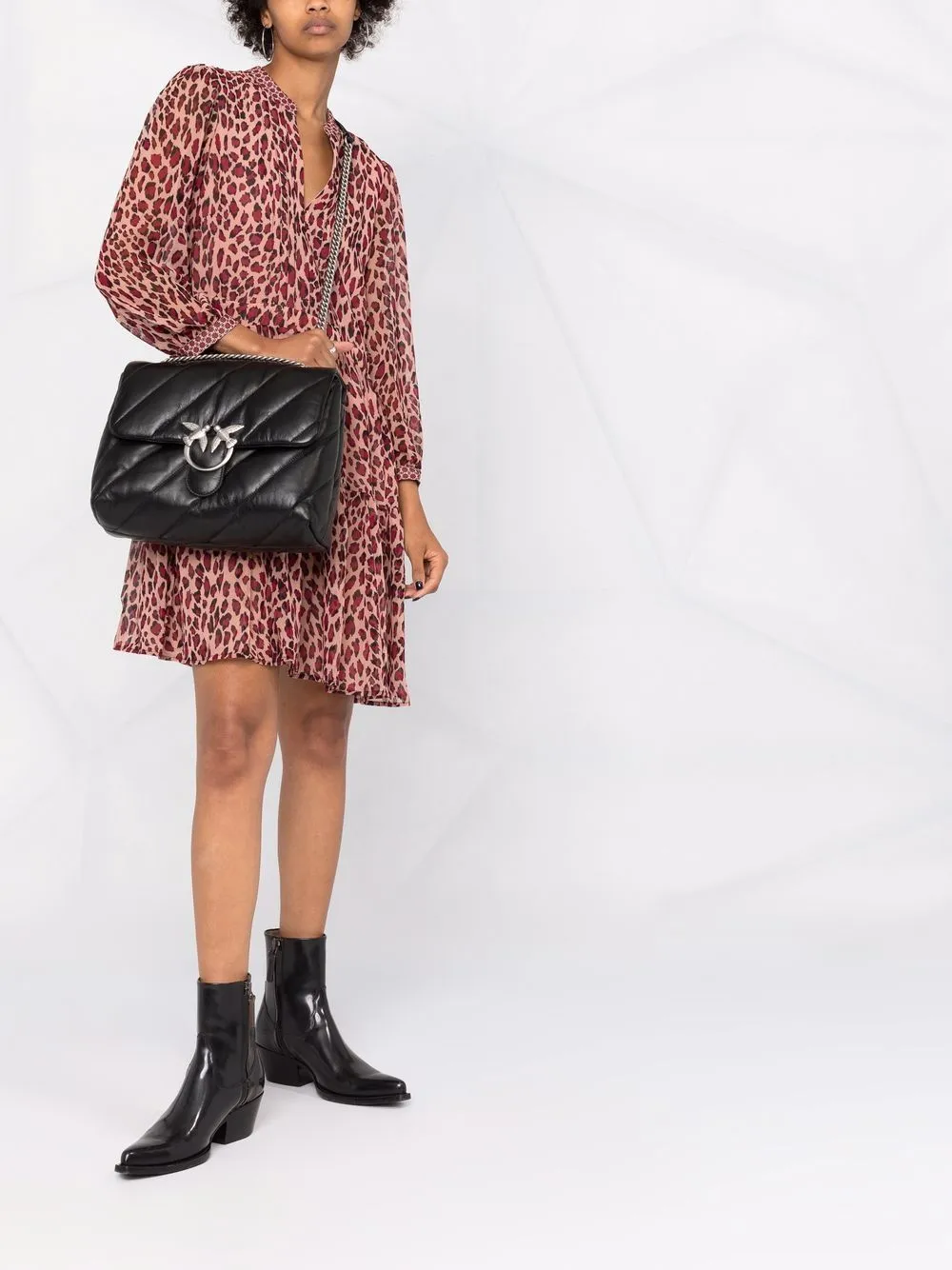 BIG LOVE BAG PUFF MAXI QUILT — black silver
