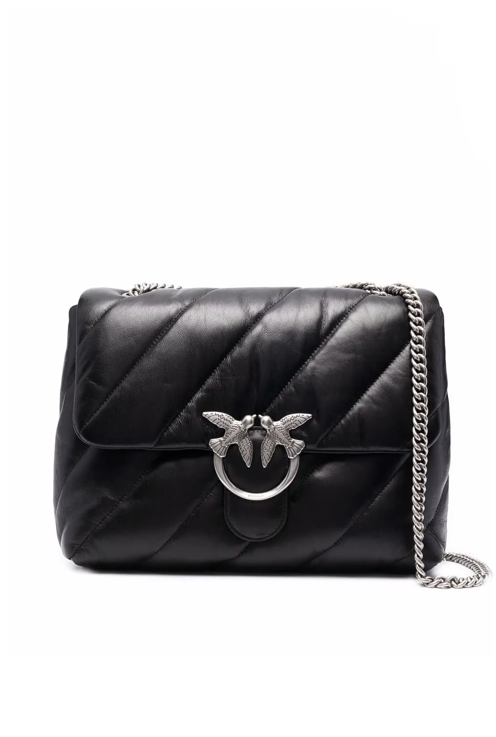 BIG LOVE BAG PUFF MAXI QUILT — black silver