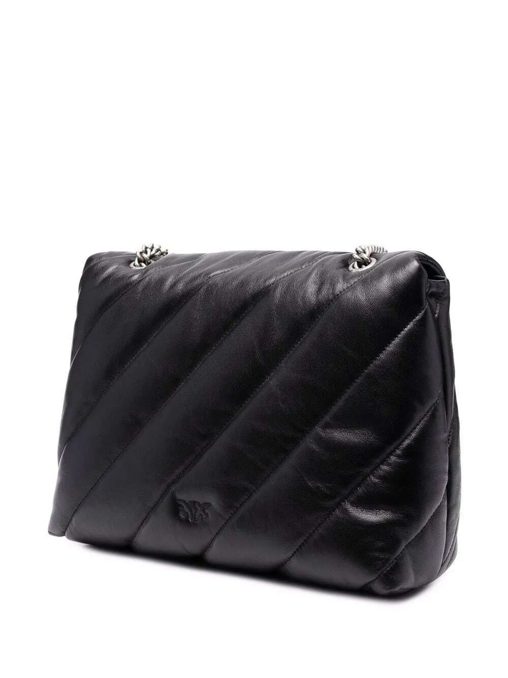 BIG LOVE BAG PUFF MAXI QUILT — black silver — фото 4