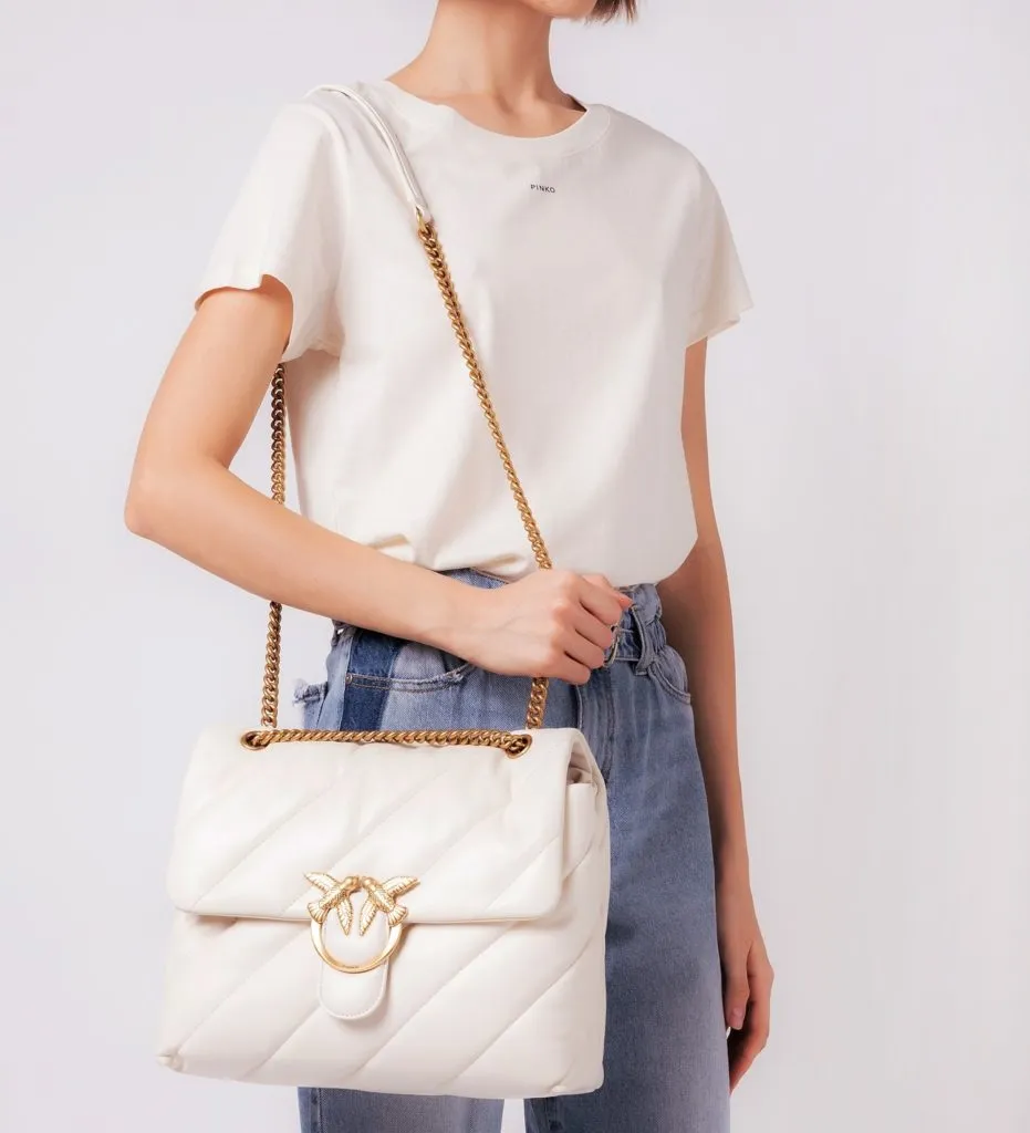 BIG LOVE BAG PUFF MAXI QUILT — white