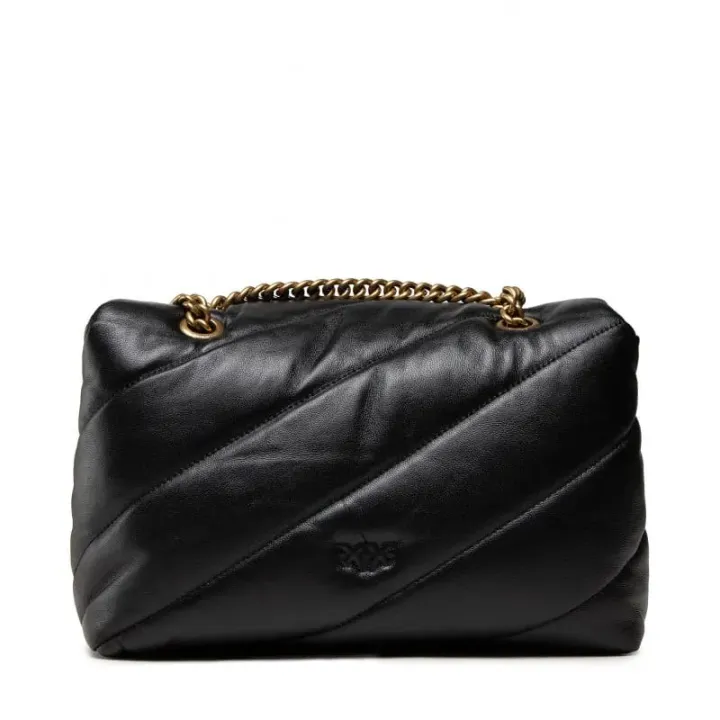 CLASSIC LOGO BAG PUFF MAXI QUILT JEWEL BUCKLE — black