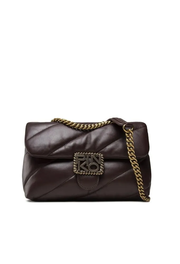 CLASSIC LOGO BAG PUFF MAXI QUILT JEWEL BUCKLE — bordeaux
