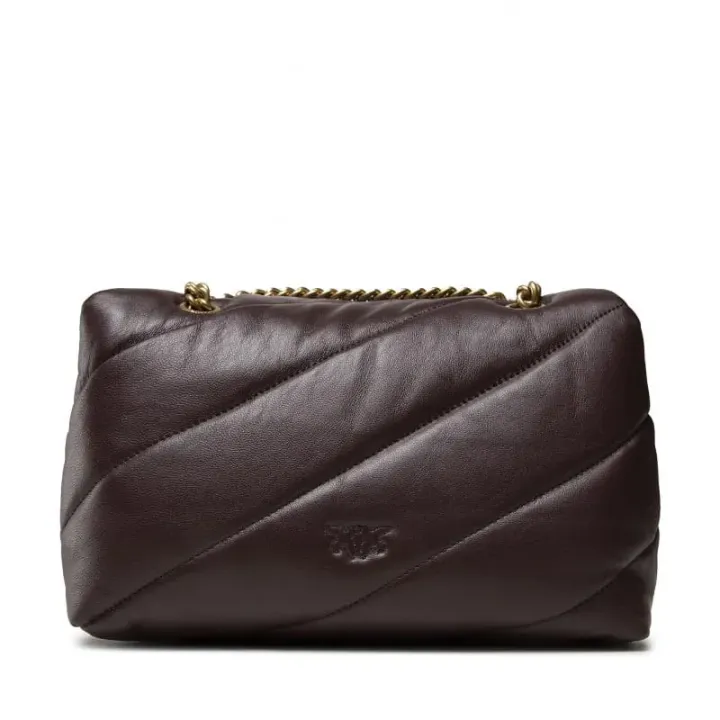 CLASSIC LOGO BAG PUFF MAXI QUILT JEWEL BUCKLE — bordeaux