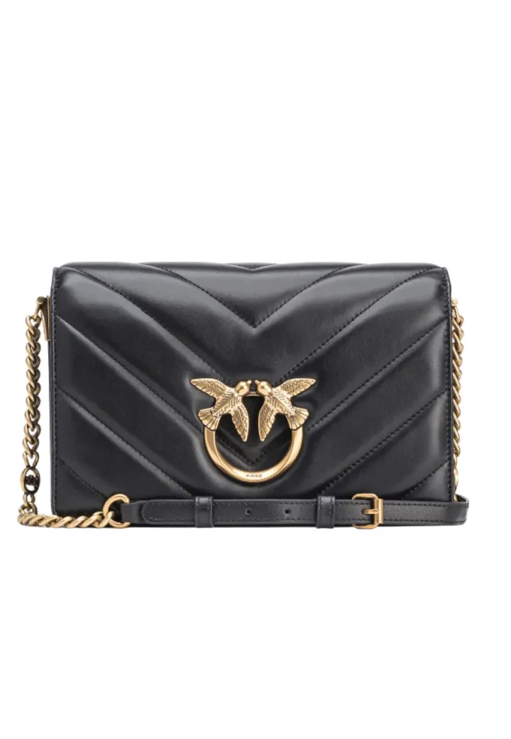 CLASSIC LOVE BAG CLICK BIG CHEVRON — black