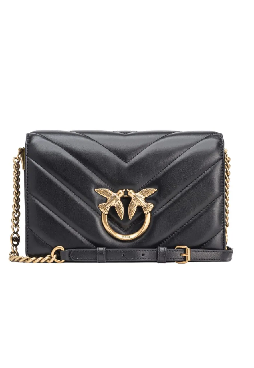 CLASSIC LOVE BAG CLICK BIG CHEVRON — black