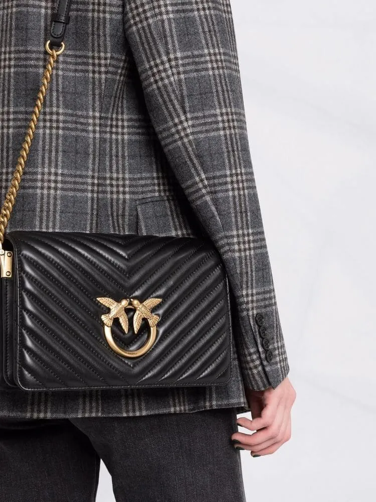 CLASSIC LOVE BAG CLICK CHEVRON — black — фото 3