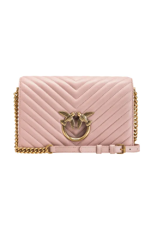 CLASSIC LOVE BAG CLICK CHEVRON — pink