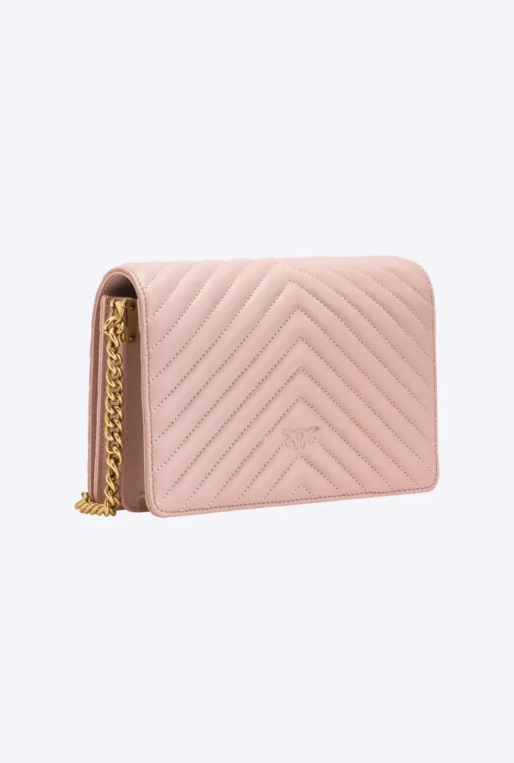 CLASSIC LOVE BAG CLICK CHEVRON — pink