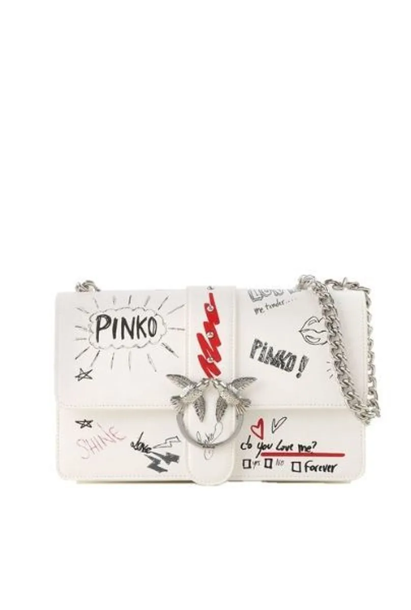 CLASSIC LOVE BAG GRAFFITI SHOULDER — white