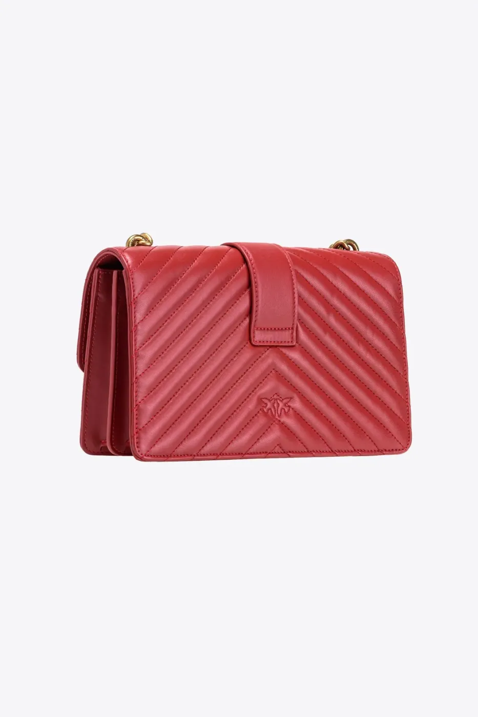 CLASSIC LOVE BAG ICON CHEVRON — ruby red-antique gold — фото 4