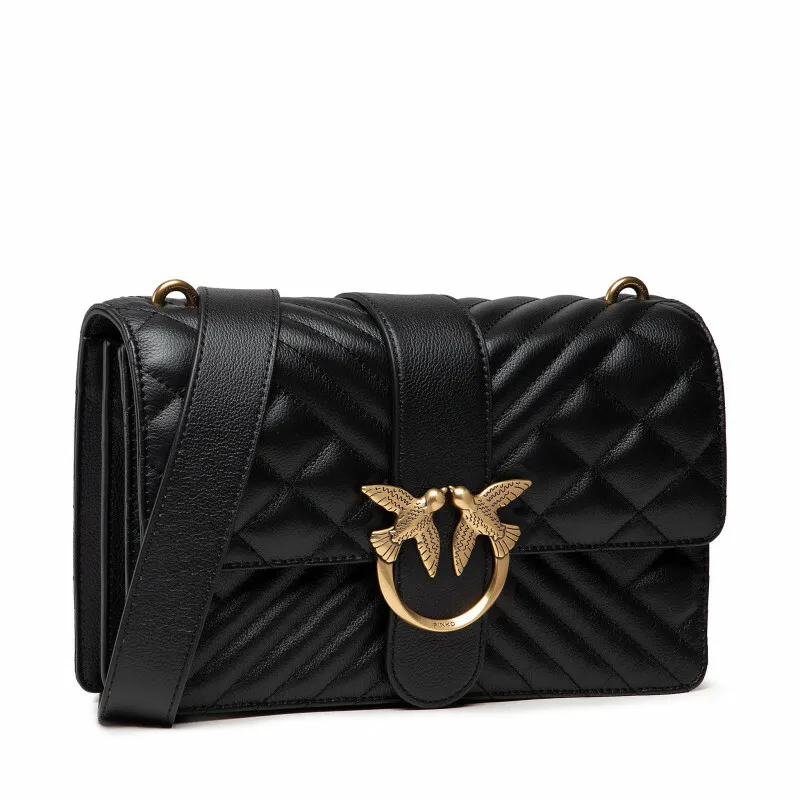 CLASSIC LOVE BAG ICON V QUILT MIX — black — фото 3