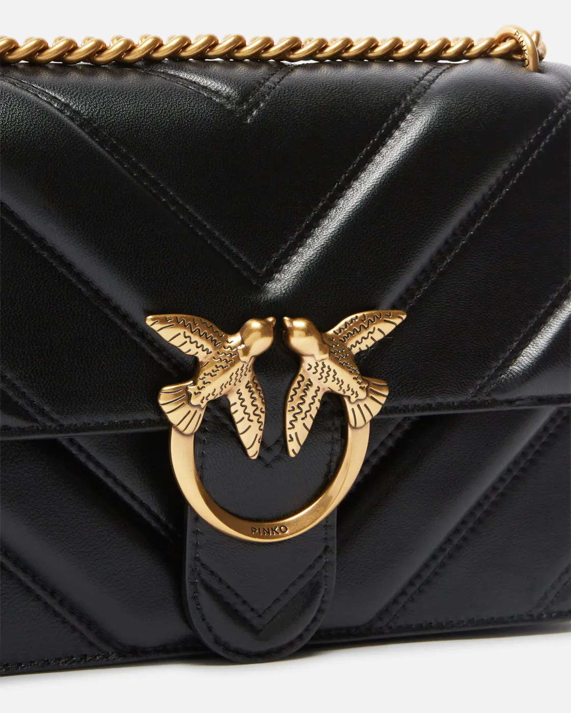CLASSIC LOVE BAG ONE BIG CHEVRON — black — фото 4