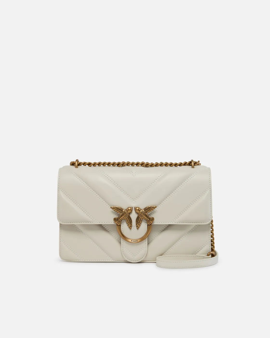 CLASSIC LOVE BAG ONE BIG CHEVRON — white — фото 5