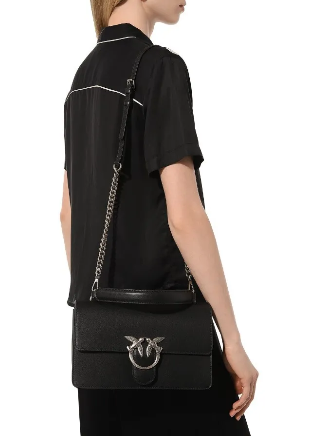 CLASSIC LOVE BAG ONE LIGHT — black/silver