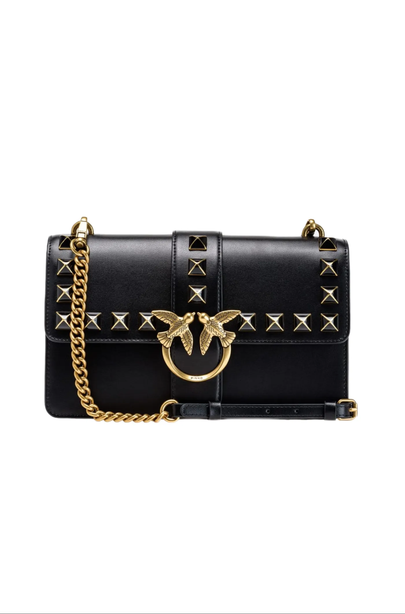 CLASSIC LOVE BAG ONE PAINTED STUDS — black