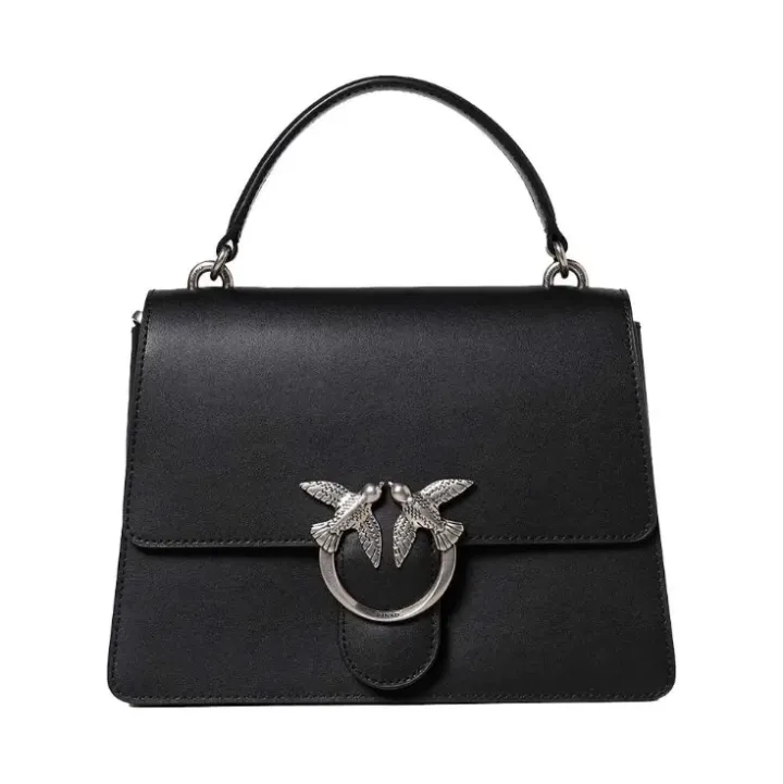 CLASSIC LOVE BAG ONE TOP HANDLE LIGHT SIMPLY — black-silver