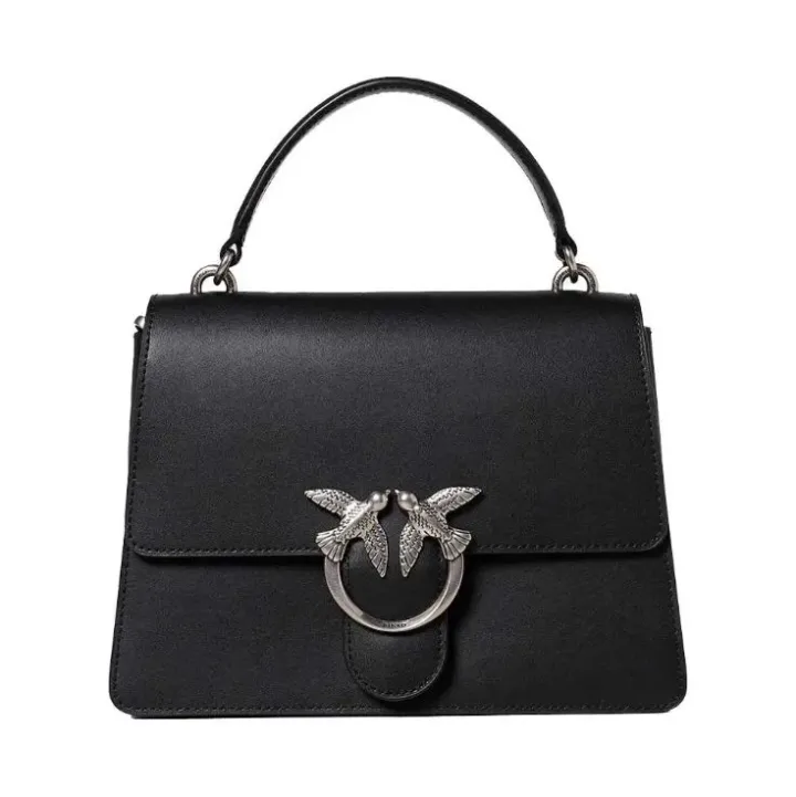 CLASSIC LOVE BAG ONE TOP HANDLE LIGHT SIMPLY — black-silver