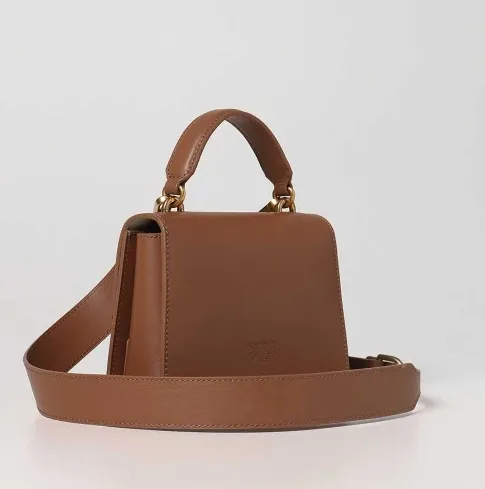 CLASSIC LOVE BAG ONE TOP HANDLE LIGHT SIMPLY — Brown/Gold