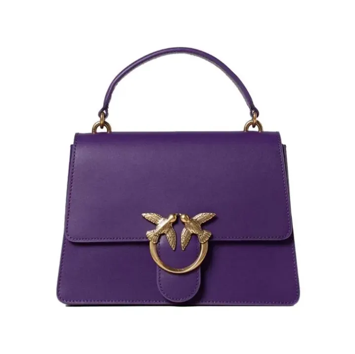 CLASSIC LOVE BAG ONE TOP HANDLE LIGHT SIMPLY — Purple/Gold