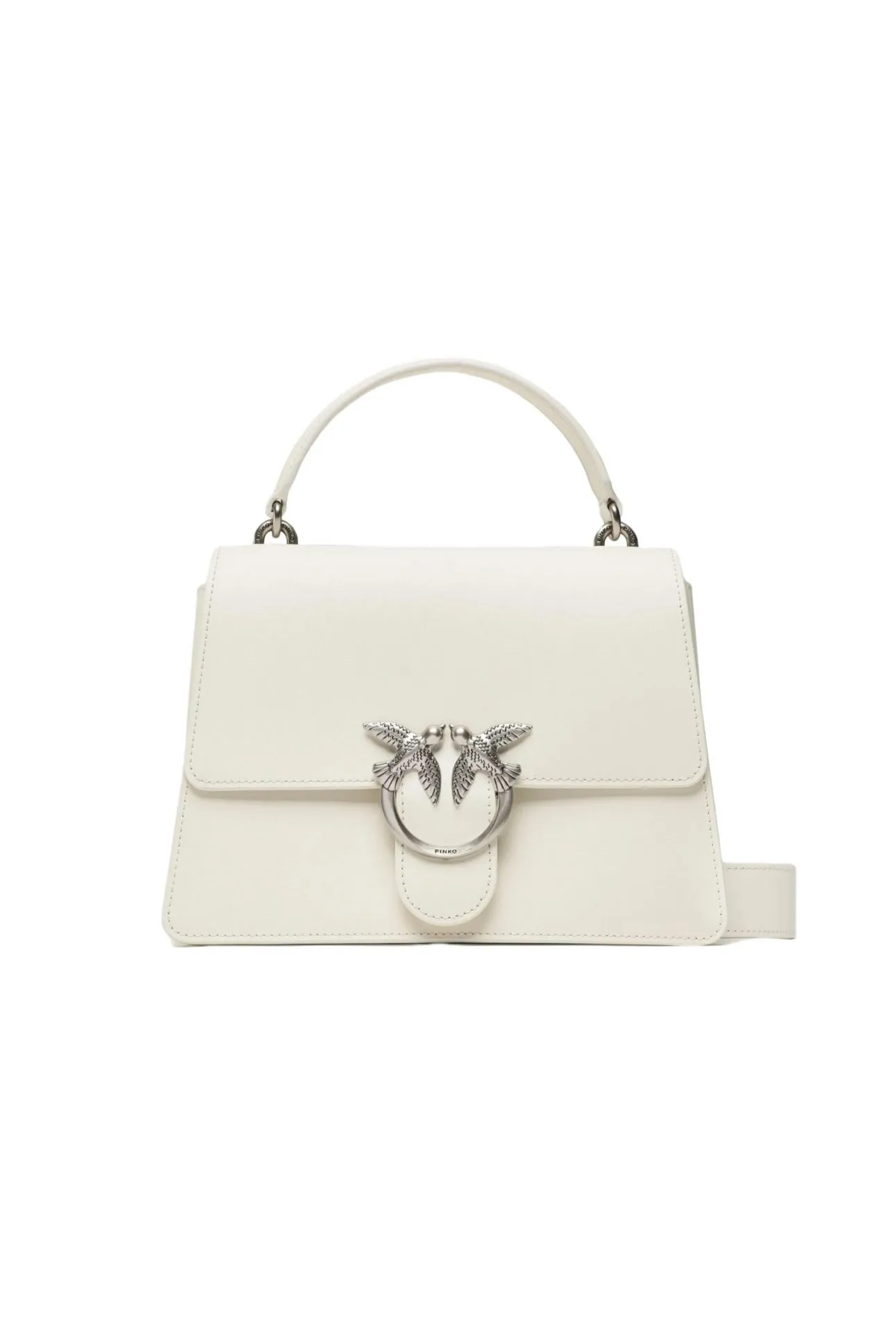 CLASSIC LOVE BAG ONE TOP HANDLE LIGHT SIMPLY — white-antique silver