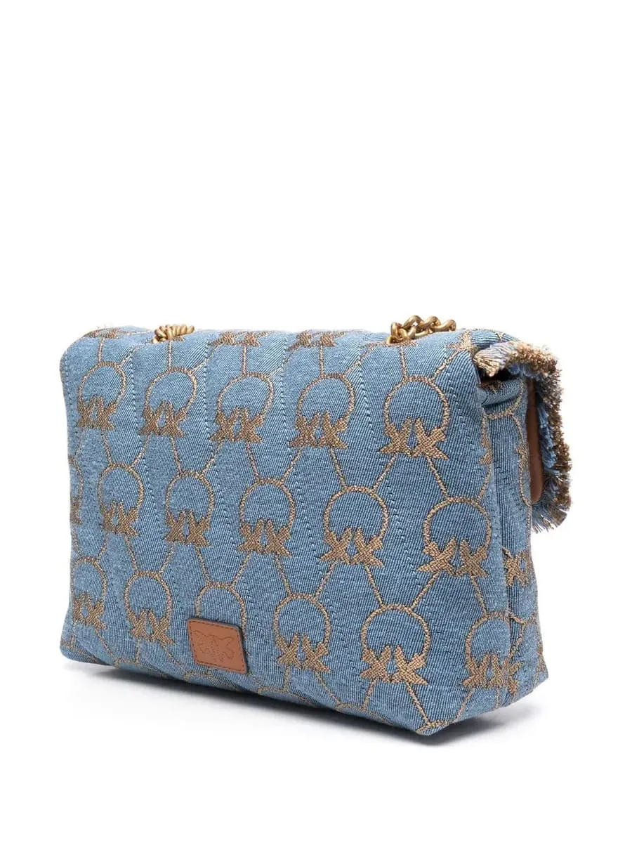CLASSIC LOVE BAG PUFF DENIM LOGO — light blue — фото 4
