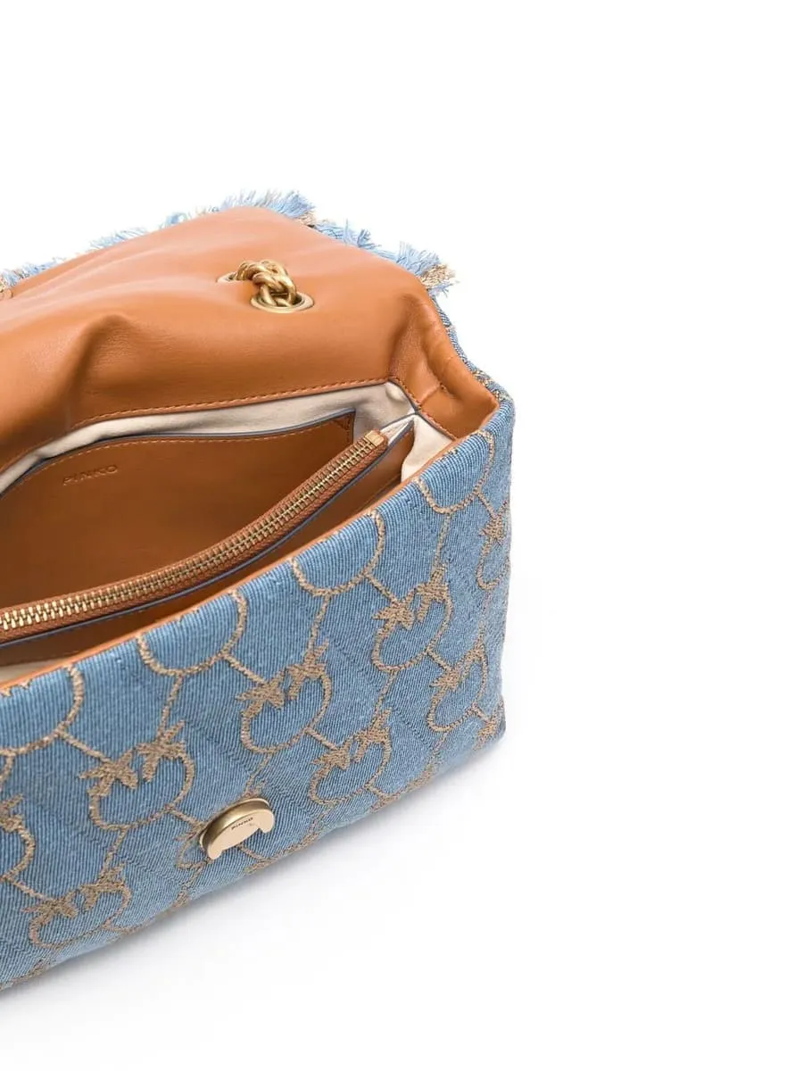 CLASSIC LOVE BAG PUFF DENIM LOGO — light blue — фото 5