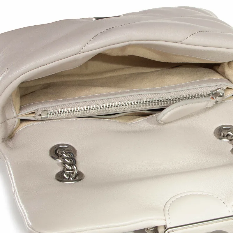 CLASSIC LOVE BAG PUFF MAXI QUILT — creme silver — фото 4