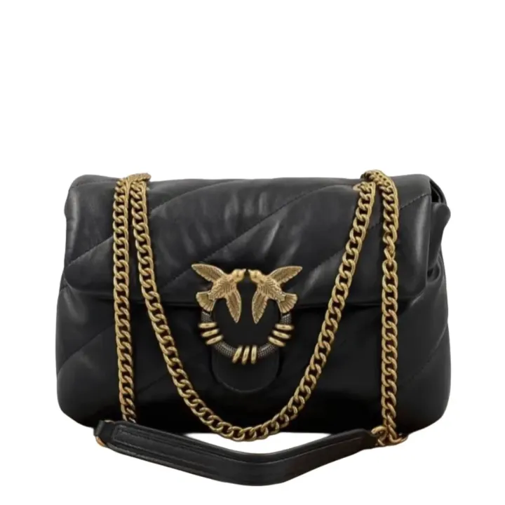 CLASSIC LOVE BAG PUFF MAXI QUILT JEWEL — black