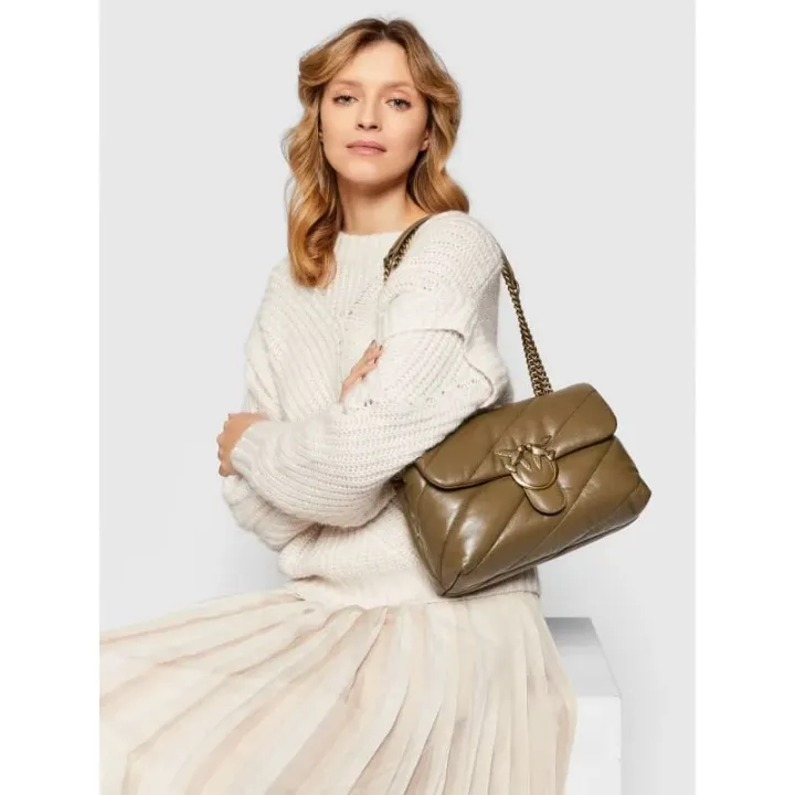 CLASSIC LOVE BAG PUFF MAXI QUILT — olive