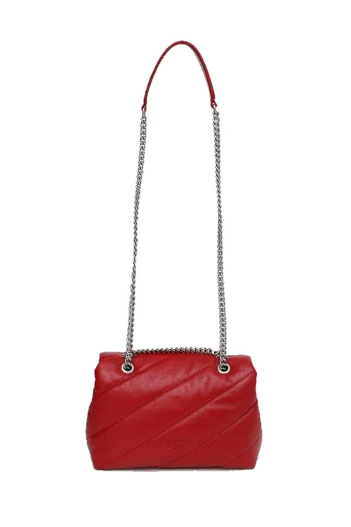 CLASSIC LOVE BAG PUFF MAXI QUILT — red silver — фото 2