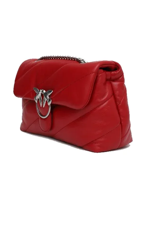 CLASSIC LOVE BAG PUFF MAXI QUILT — red silver — фото 3