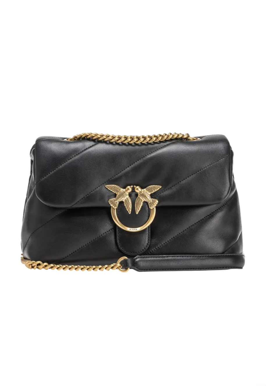 CLASSIC LOVE BAG PUFF QUILT — black/gold