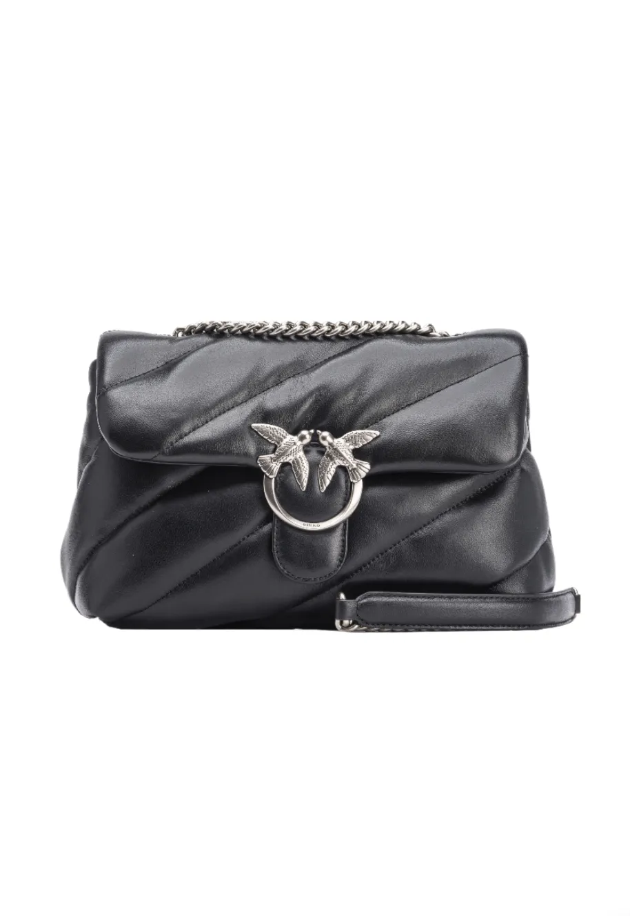 CLASSIC LOVE BAG PUFF QUILT — black/silver