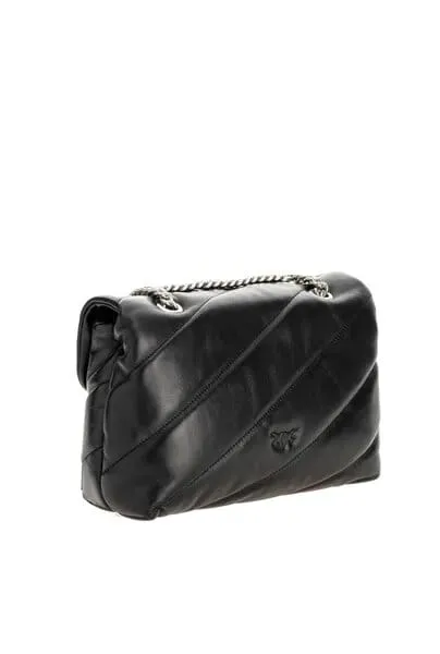 CLASSIC LOVE BAG PUFF QUILT — black/silver — фото 3
