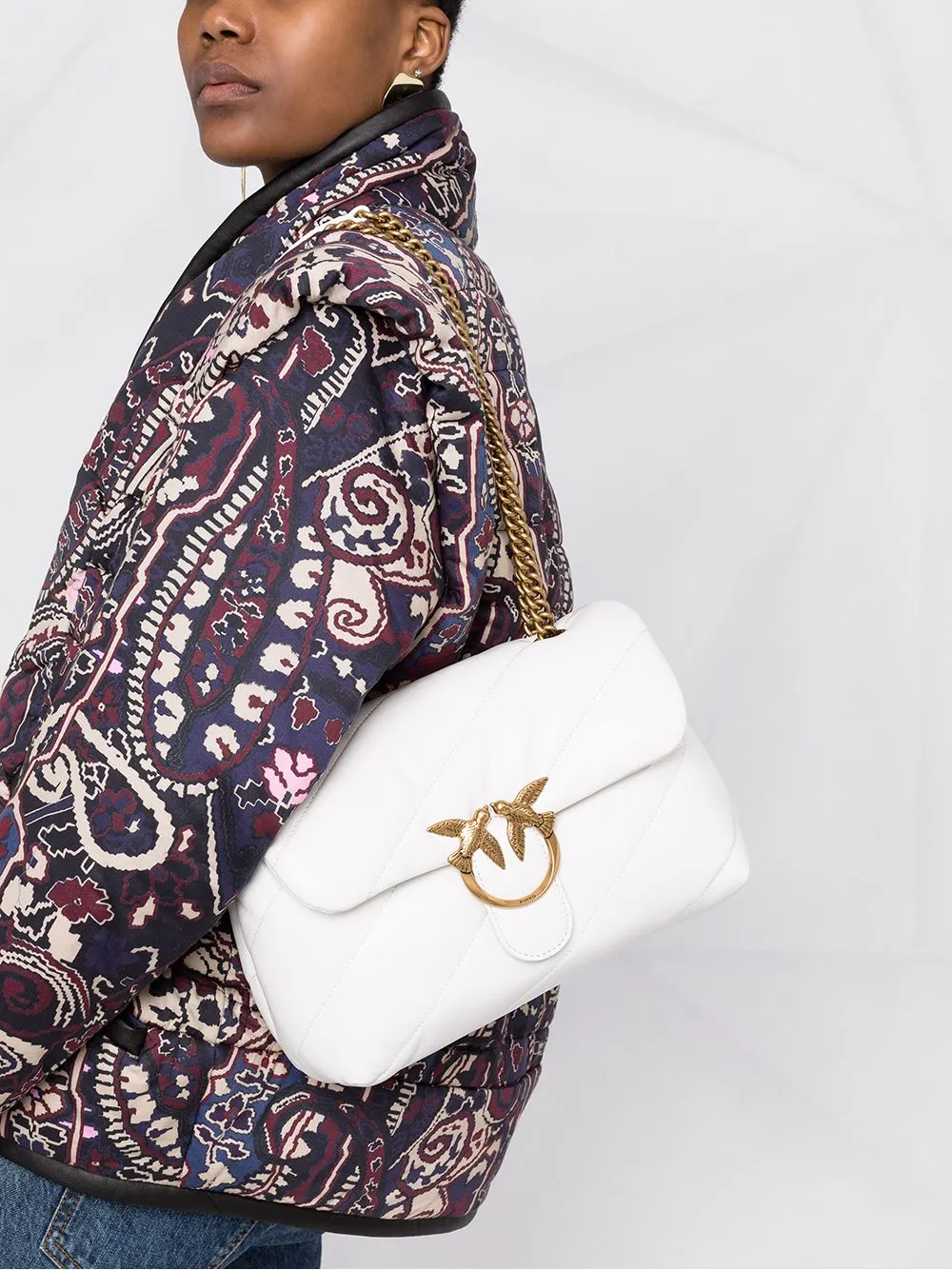 CLASSIC LOVE BAG PUFF QUILT — white — фото 2