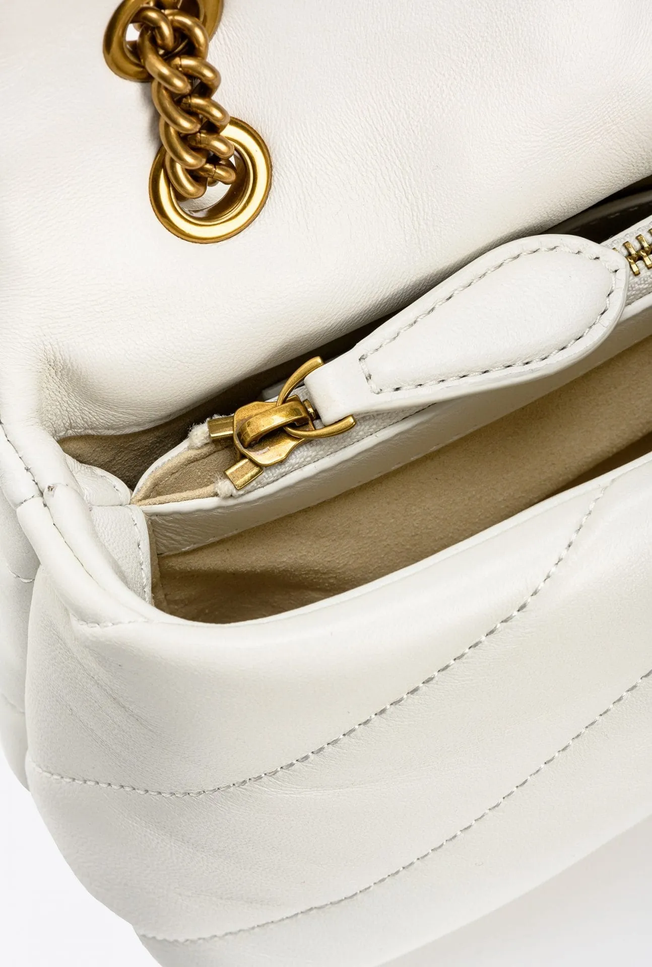 CLASSIC LOVE BAG PUFF QUILT — white — фото 5