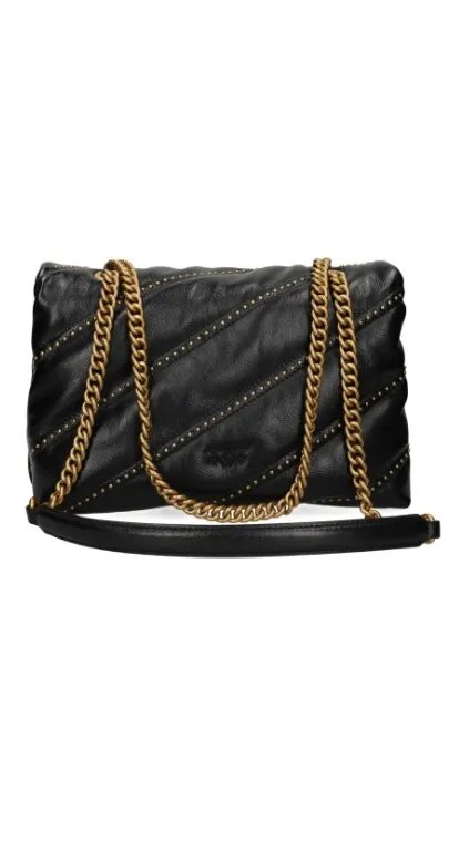 CLASSIC LOVE BAG PUFF STRASS INCASTONATI — black