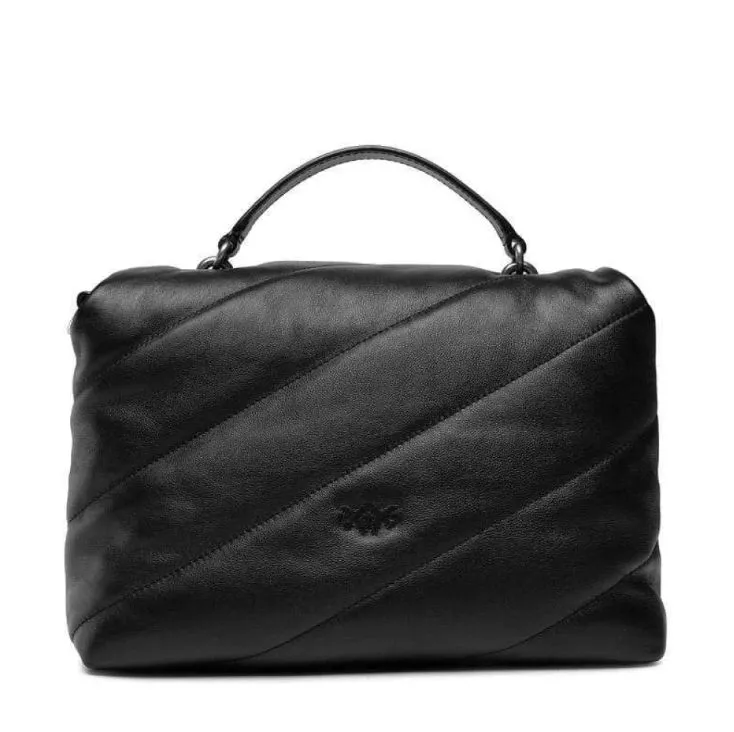 CLASSIC LOVE BAG PUFF TOP HANDLE — black/Silver — фото 3