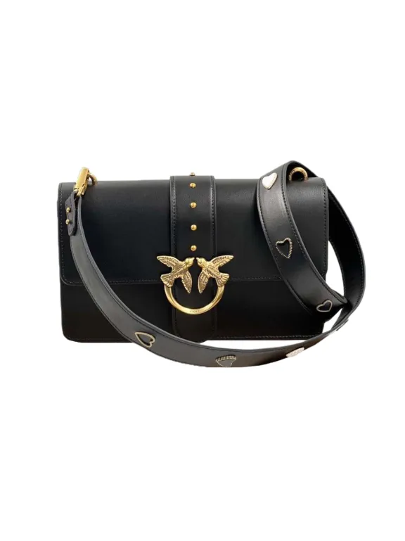 CLASSIC LOVE BAG SIMPLY MINI HEARTS — black/gold