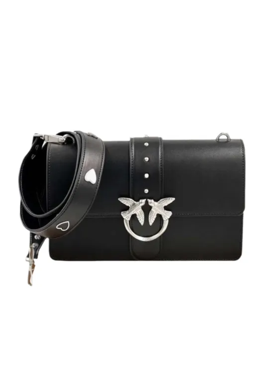 CLASSIC LOVE BAG SIMPLY MINI HEARTS — black/silver
