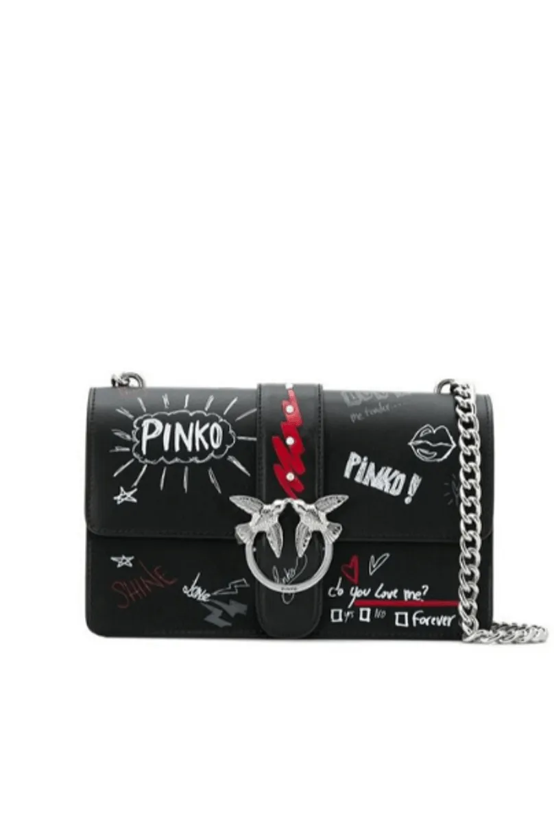 CLASSIC LOVE GRAFFITI SHOULDER — black
