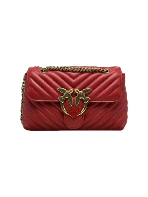 LADY LOVE BAG PUFF HEART — red gold