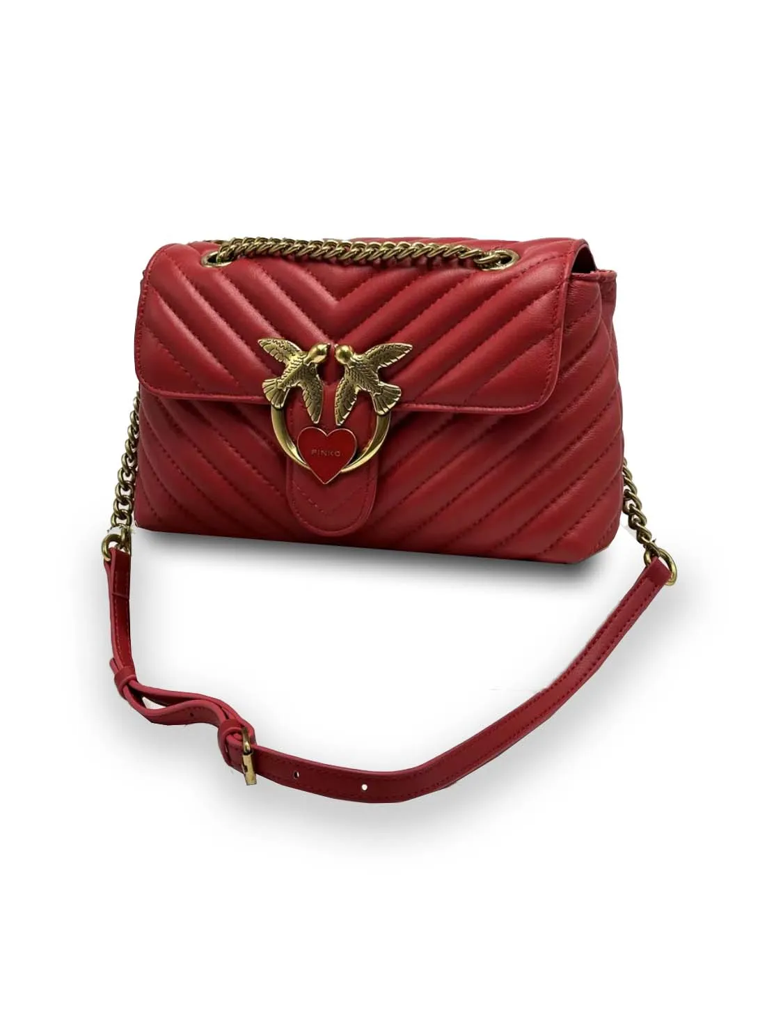 LADY LOVE BAG PUFF HEART — red gold — фото 3