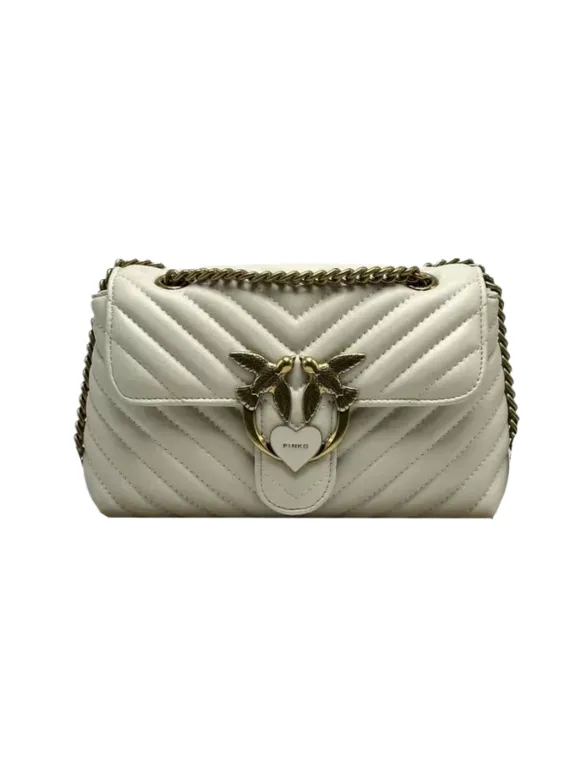 LADY LOVE BAG PUFF HEART — white gold
