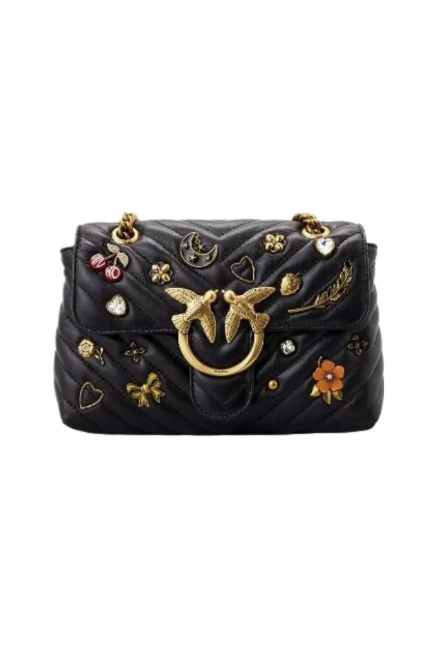 LADY LOVE BAG PUFF MAGIC PINS — Black