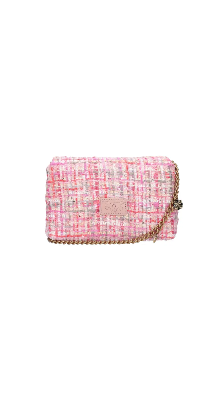 LADY LOVE BAG PUFF MAXI QUILT TWEED — pink
