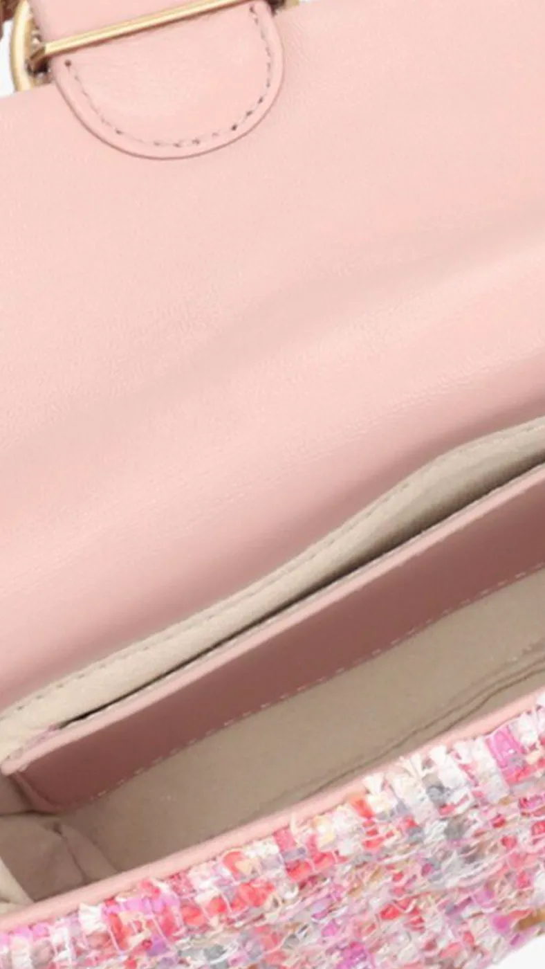 LADY LOVE BAG PUFF MAXI QUILT TWEED — pink — фото 4