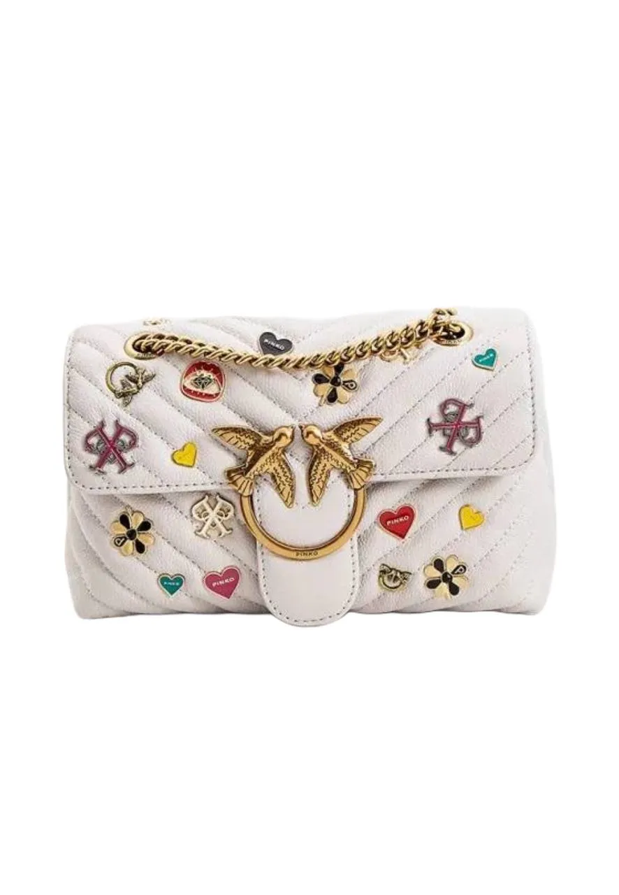 LADY LOVE BAG PUFF PINS — white